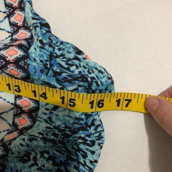 Japna Neon Maxi Dress Small Blue Halter Women’s - Picture 6 of 7